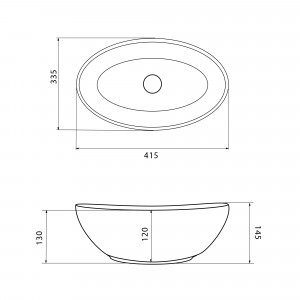 Умывальник VBI PARMA GREY STONE GLOSSY накладной VBI-011018 фото