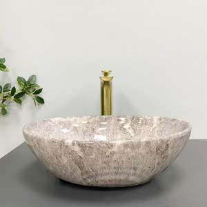 Умывальник VBI PARMA GREY STONE GLOSSY накладной VBI-011018 фото