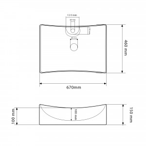 Умывальник VBI VIAREGGIO L WHITE накладной VBI-016203 фото