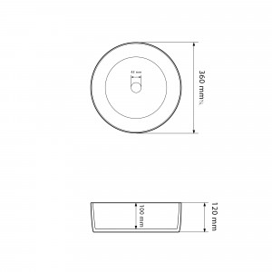 Умывальник VBI PRATO BRUSH SILVER WHITE накладной VBI-011407 фото
