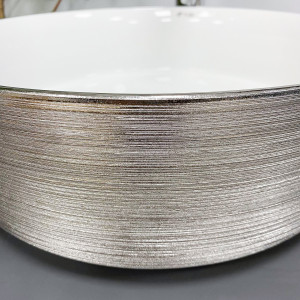 Умывальник VBI PRATO BRUSH SILVER WHITE накладной VBI-011407 фото