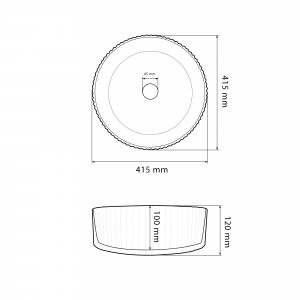 Умывальник VBI BRINDISI M WHITE накладной VBI-014102 фото