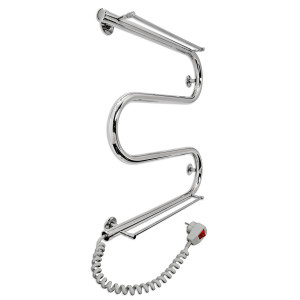 Электрический полотенцесушитель Laris Змеевик 25 РС3 500 х 500 с 2-мя полками Э подкл. слева фото