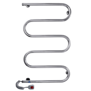 Электрический полотенцесушитель Laris Зебра Змеевик 25 ЧК3 500 х 500 Э подкл. справа фото