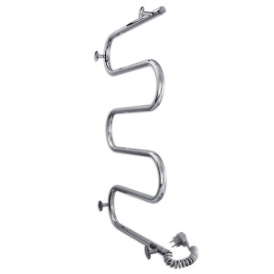 Электрический полотенцесушитель Laris Зебра Змеевик 25 ЧК3 500 х 500 Э подкл. справа фото