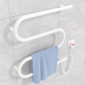 Электрический полотенцесушитель Laris Стандарт П5 500 х 660 с полкой Э подкл. слева фото