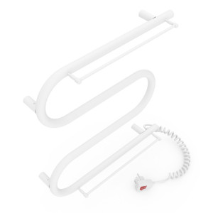 Электрический полотенцесушитель Laris Зебра Змеевик 25 ЧК3 500 х 500 Э с 2-мя полками подкл. справа фото