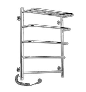 Электрический полотенцесушитель Laris Стандарт П5 500 х 660 с полкой Э подкл. 
слева фото