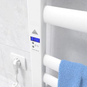 Электрический полотенцесушитель Laris Зебра Атлант Премиум ЧК10 500 х 900 Э подкл. слева фото