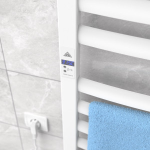 Электрический полотенцесушитель Laris Зебра Атлант Премиум ЧК14 500 х 1200 Э подкл. слева фото