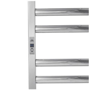 Электрический полотенцесушитель Laris Зебра Змеевик 25 ЧК3 500 х 500 Э подкл. слева фото