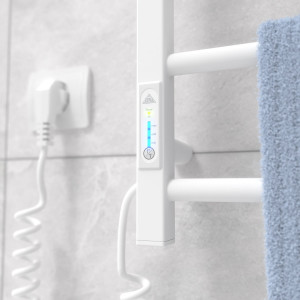 Электрический полотенцесушитель Laris Зебра Гефест Премиум ЧК10 500 х 1200 Э подкл. слева фото