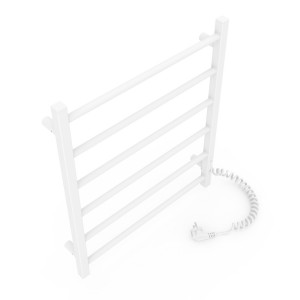 Электрический полотенцесушитель Laris Зебра Змеевик 25 ЧК3 500 х 500 Э с 2-мя полками подкл. слева фото