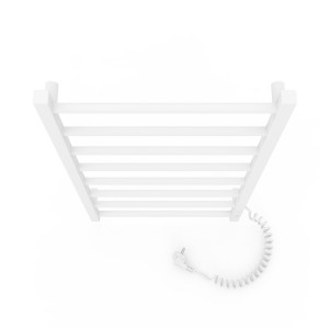 Электрический полотенцесушитель Laris Зебра Змеевик 25 ЧК3 500 х 500 Э с 2-мя полками подкл. справа фото