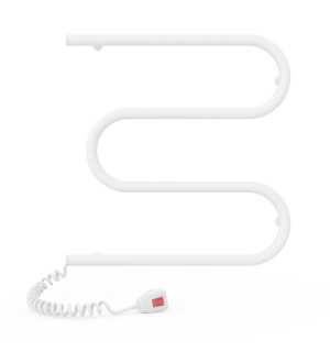 Электрический полотенцесушитель Laris Зебра Змеевик 25 ЧК3 500 х 500 Э подкл. слева фото