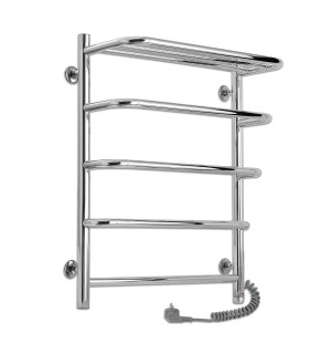 Электрический полотенцесушитель Laris Стандарт П5 500 х 660 с полкой Э (подкл. справа) фото