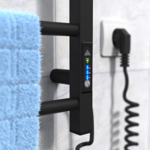 Электрический полотенцесушитель Laris Зебра Комфорт ЧКЧ8 500 х 800 Э (подкл. справа) R3 фото