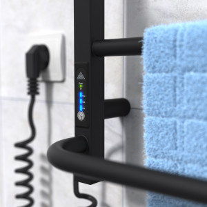 Электрический полотенцесушитель Laris Стандарт П5 500 х 660 с полкой Э (подкл. справа) фото