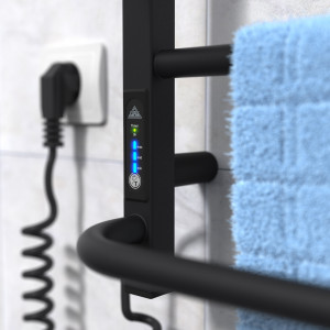 Электрический полотенцесушитель Laris Зебра Комфорт ЧКЧ10 500 х 900 Э (подкл. слева) R3 фото