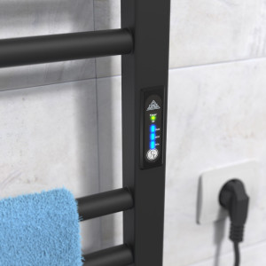 Электрический полотенцесушитель Laris Зебра Альфа ЧКЧ12 350 х 900 Э (подкл. справа) R3 фото