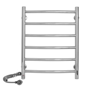 Электрический полотенцесушитель Laris Зебра Комфорт ЧК6 500 х 600 Э с полкой (подкл. слева) R3 фото