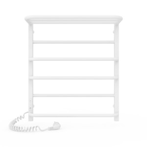 Электрический полотенцесушитель Laris Зебра Комфорт ЧК6 500 х 600 Э с полкой (подкл. слева) R3 фото