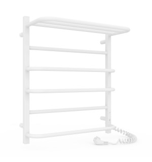 Электрический полотенцесушитель Laris Зебра Комфорт ЧК6 500 х 600 Э с полкой (подкл. справа) R3 фото