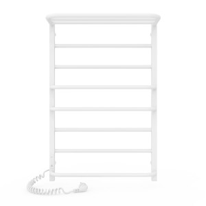 Электрический полотенцесушитель Laris Зебра Комфорт ЧК8 500 х 800 Э с полкой (подкл. слева) R3 фото