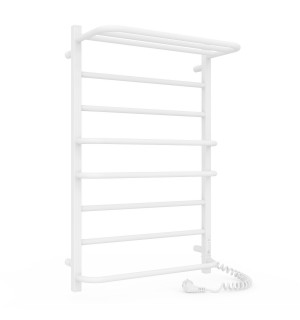 Электрический полотенцесушитель Laris Зебра Комфорт ЧК8 500 х 800 Э с полкой (подкл. справа) R3 фото