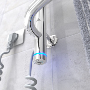 Электрический полотенцесушитель Laris Еврофлеш П6 500 х 800 с полкой Э (подкл. слева) S3 фото