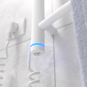 Электрический полотенцесушитель Laris Зебра Комфорт ЧК8 500 х 800 Э с полкой (подкл. справа) R3 фото