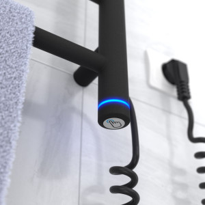 Электрический полотенцесушитель Laris Зебра Прайм ЧК (Ч) 6 400 х 600 Э (подкл. справа) S3 фото