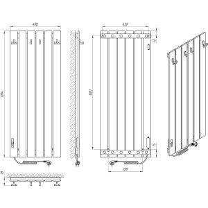Электрический полотенцесушитель Laris Зебра Прайм ЧК4 400 х 300 Э (подкл. слева) S3 фото