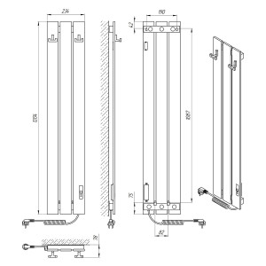 Электрический полотенцесушитель Laris Зебра Тетрис ЧК(ГМ)10 500 х 1000 Э (подкл. справа) фото