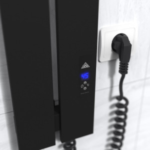 Электрический полотенцесушитель Laris Зебра Прайм ЧК (Ч) 6 400 х 600 Э (подкл. справа) S3 фото