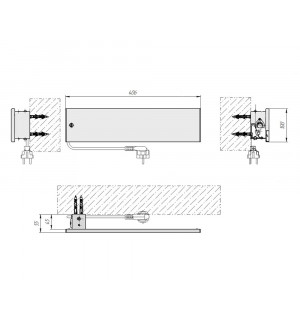 Электрический полотенцесушитель Laris Зебра Смарт ЧК(Ч) 400 х 100 Э фото