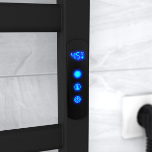 Электрический полотенцесушитель Laris Зебра Прайм ЧК (Ч) 6 400 х 600 Э (подкл. слева) S3 фото