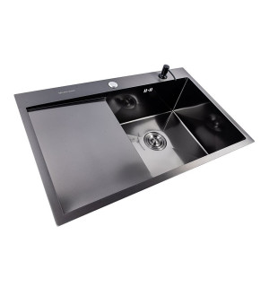 Мийка кухонна VALESO Handmade CM 78?50 R, PVD чорна, SP000049738 фото