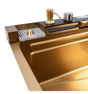Мийка кухонна PVD Gold VALESO Handmade SP000048202 фото