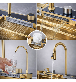Мийка кухонна PVD Gold VALESO Handmade SP000048202 фото