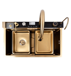 Мийка кухонна PVD Gold VALESO Handmade SP000048202 фото