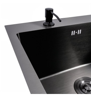 Кухонна мийка PVD чорна VALESO CM 78*43 L Handmade 3.0/0.8 SP000048197 фото