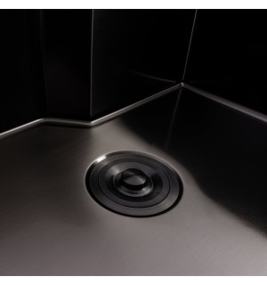 Кухонна мийка PVD чорна VALESO CM 78*43 L Handmade 3.0/0.8 SP000048197 фото