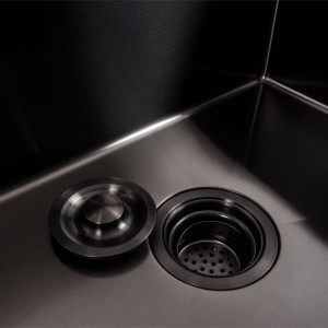 Кухонна мийка 58*43 PVD чорна Valeso Handmade сифон круглий, 3,0/0,8 SP000044308 фото