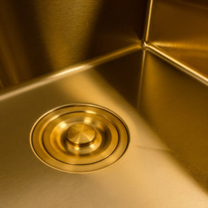 Кухонна мийка 50*50 PVD Gold Valeso Handmade сифон круглий, 3,0/0,8 SP000044305 фото
