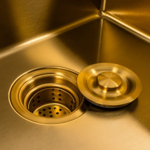 Кухонна мийка 50*50 PVD Gold Valeso Handmade сифон круглий, 3,0/0,8 SP000044305 фото