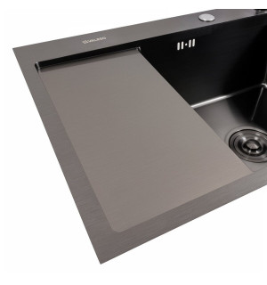Кухонна мийка CM 65*50 R чорна PVD VALESO Handmade круглий сифон 3,0/0,8 SP000044286 фото