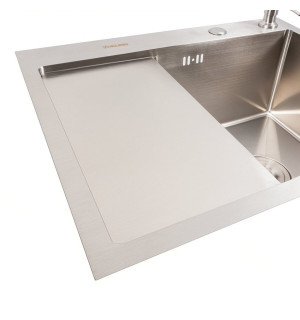 Кухонна мийка CM 65*50 L чорна PVD VALESO Handmade круглий сифон 3,0/0,8 SP000044285 фото