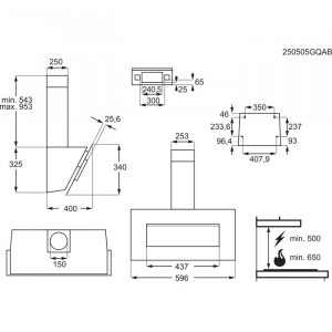 Похила витяжка Electrolux LFV326W біла 60 см фото