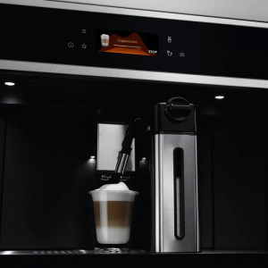 Вбудована кавомашина Electrolux EBC85X чорна / нержавіюча сталь Anti-Fingerprint фото